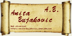 Anita Bujaković vizit kartica